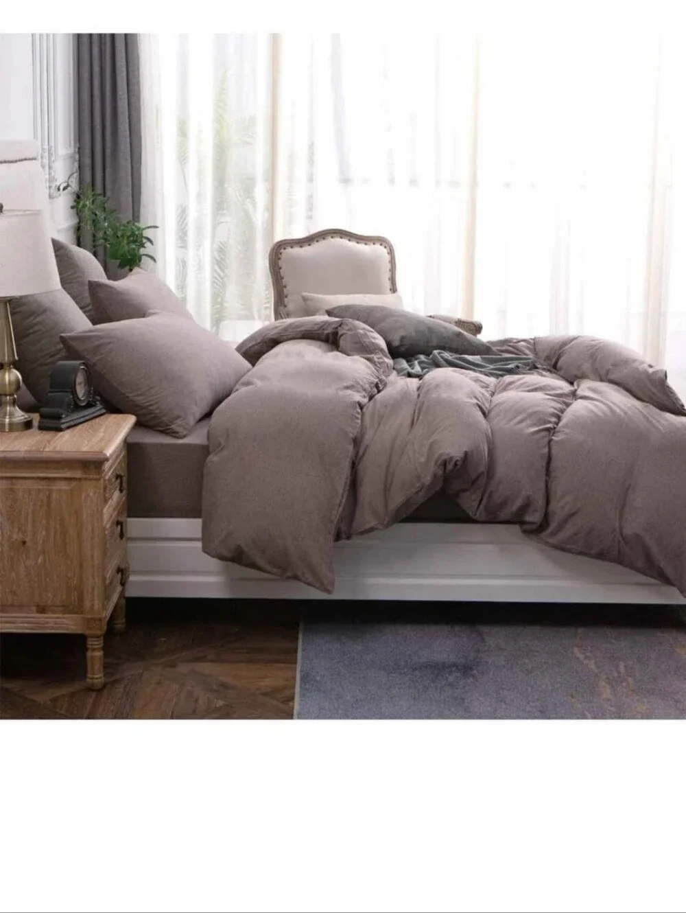 PURE ERA Jersey Knit Duvet Cover Set 100% T-Shirt Cotton Super Soft Comfy 3pc